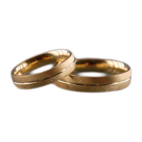 Glückseligkeit - Eheringe in 585 Gold